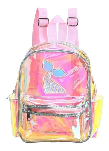 Mochilas tornasol transparentes hot sale