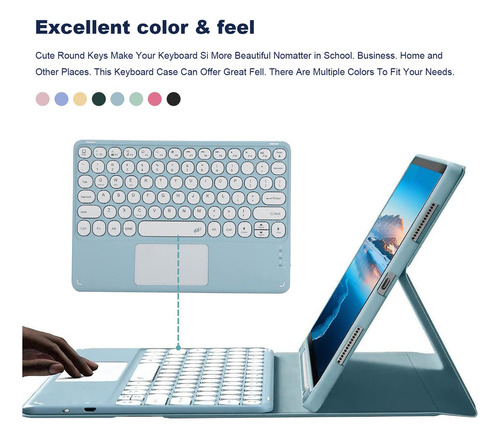 Funda C/teclado Mouse Pencil Para Galaxy Tab A8 10.5 Pulgada