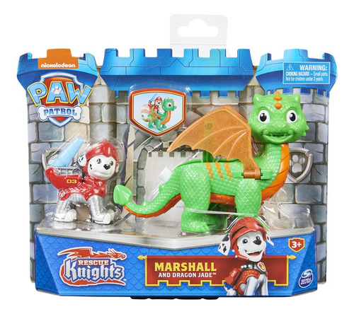 Figuras De Acción Paw Patrol Marshall Con Su Amigo Dragón 3