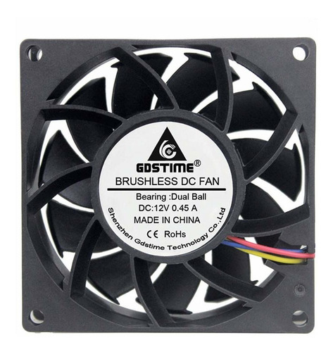 Fan Pwm De 80 Mm De Alta Velocidad 12v De 4 Pines 80mm ...