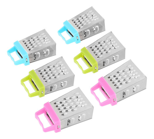Mini Rallador De Queso De Acero Inoxidable, 6 Unidades, Caja