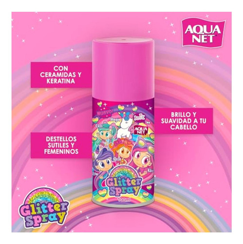 Aqua Net Hs Con Destellos Para Niña 100 Ml