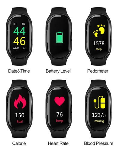 Imagen 4 de 4 de Reloj Inteligente Con Auriculares Bluetooth Inalámbrico
