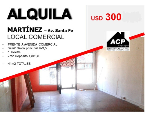 Alquilo Local Comercial - Martines - Av. Santa Fe