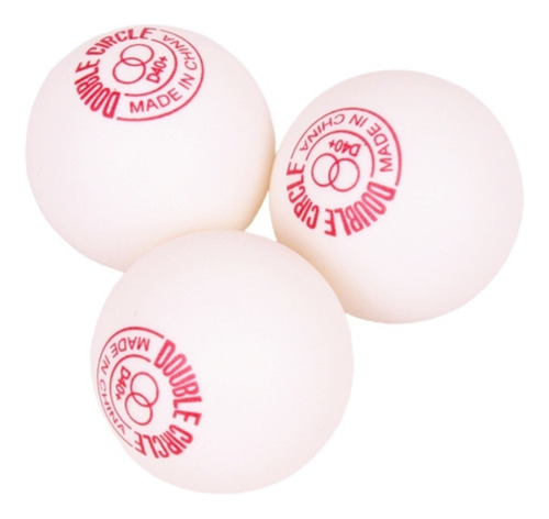 20x Bolinhas Tênis Mesa D40+ Double Circle Bola Profissional Cor Branco