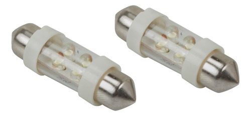 Foco Leds Festoon Tipo Fusibles Blanco 12v 4 Leds 2pz