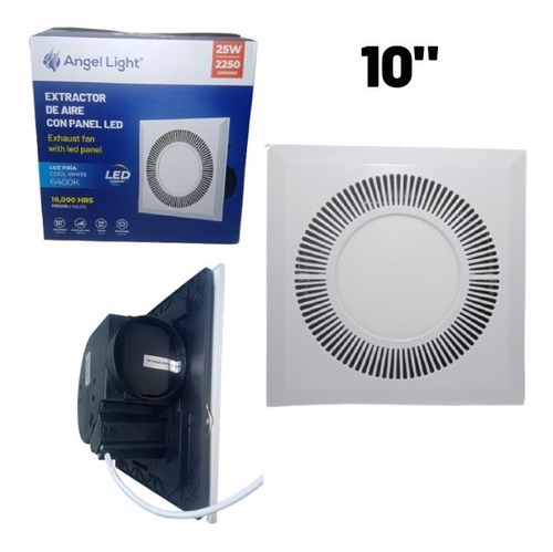 Extractor De Aire 10pulgadas Con Panel Led Angel Light