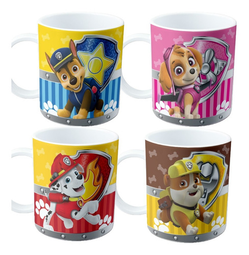 Taza De Plastico X 15 Unidades Paw Patrol Cumpleaños