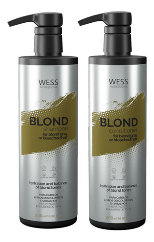 Kit Wess Blond Shampoo 500ml + Condicionador 500ml