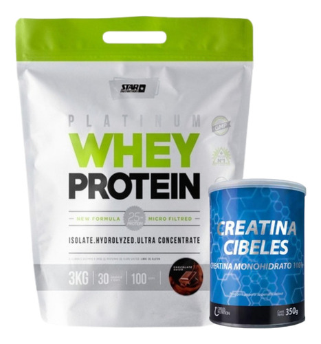 Whey Protein Star 3kg + Creatina Cibeles 350g Combo