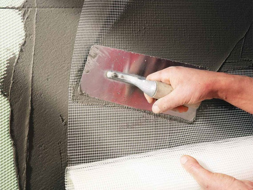 Imagen 2 de 4 de Malla Refuerzo De Fibra De Vidrio Autoadherible 1x50m.