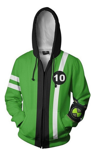 Sudadera Con Capucha Y Cremallera Ben10 Alien Hero Tian Xiao