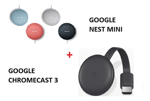 Nest Mini 2da Gen, Kit Google Chromecast 3 Kit Entrega Ya