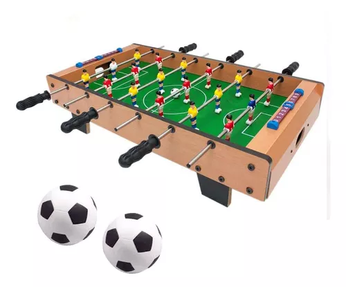 Mesa De Pebolim Totó C/ 02 Bolas - Jogo De Futebol De Mesa