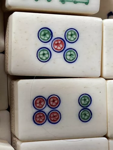 Liquidação Jogo Mahjong Bambu & Bone 152 Pc Cx Madeira