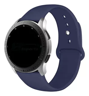 Pulseira 22mm Sport Lisa Para Samsung Gear S3 Frontier Cor Azul-marinho