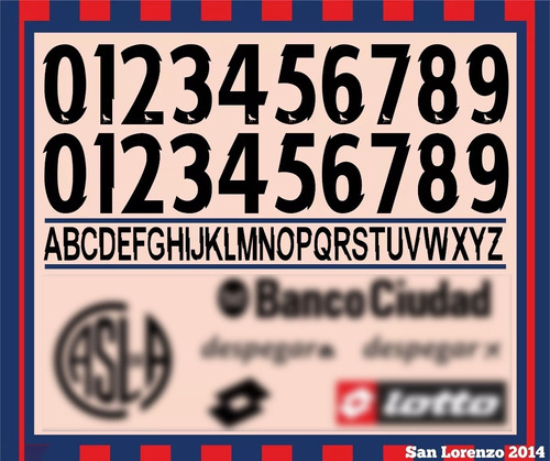 Vectores, Numeros. Camisetas San Lorenzo 2014