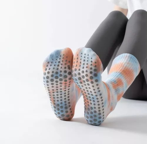 PIGOLDOG Calcetines de yoga para mujer, calcetines antideslizantes,  calcetines altos hasta la rodilla, calcetines de pilates con agarre,  calcetines de