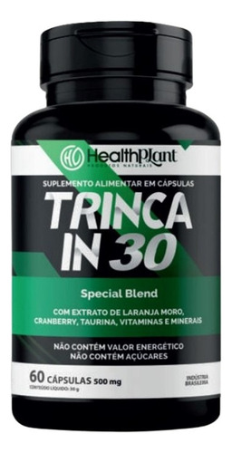 Suplemento Trinca In 30 Taurina Vitaminas 60 Cápsulas Sabor Não Se Aplica