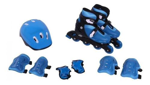 Kit Roller Com Equipamentos Azul Tam. M Bel Sports