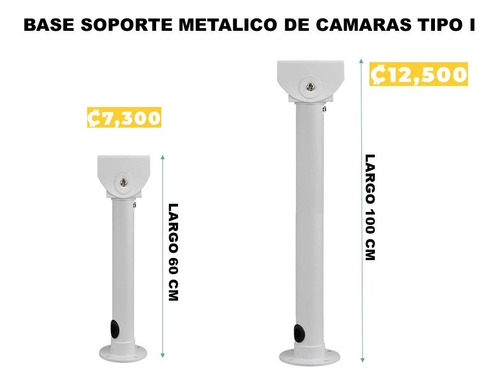Base Soporte Metalico De Camaras Tipo I De 60 Y 100 Cm Jwk