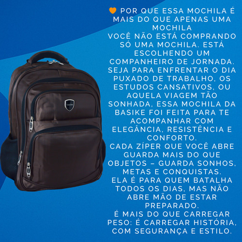 Mochila Executiva Impermeável Grande Com Vários Bolsos