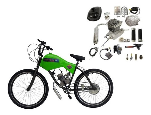 Bicicleta Motorizada Carenada (kit + Bike Desmont) Cor Verde Kawazaki