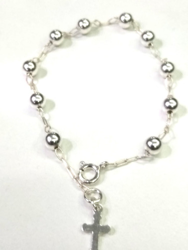 Pulsera Rosario Denario Plata