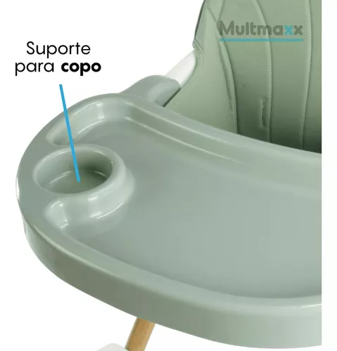 Cadeira de Alimentação Refeição Bebe Portátil, Compacta, Elevatória e Smart  Até 15Kg Multmaxx (Verde)