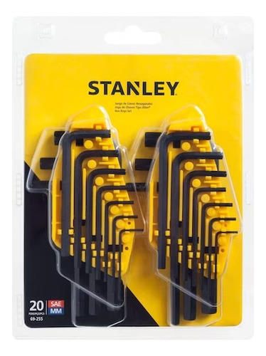 Juego De Llaves Allen Hexagonales Stanley 20 Piezas 