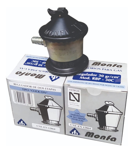 Imagen 4 de 9 de Válvula 29 Mbar Para Garrafa 13 Kg Nueva Monfa España Oferta