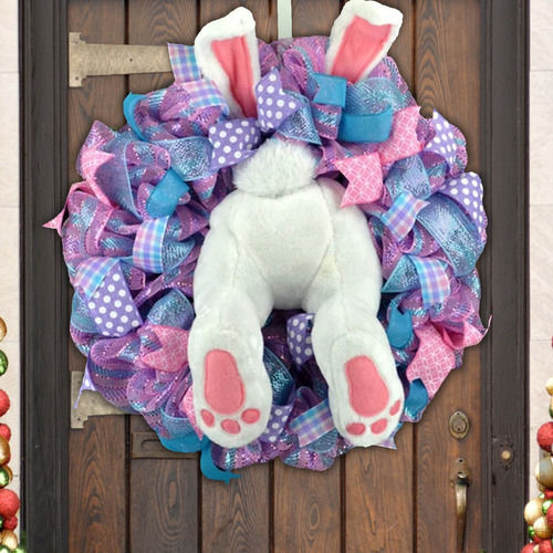 Wreath Easter Thief Bunny Butt With Ears Bunny Shape Cute De