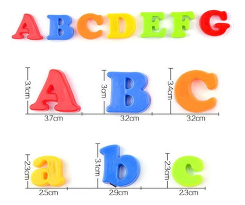 * Abc 123 Juego De Juguetes Magnéticos For Nevera Con Letras