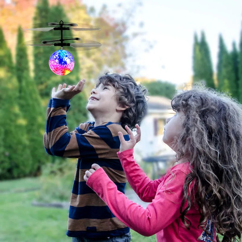 Mini Dron Volador Sensor De Mano Con Luces Led Recargable