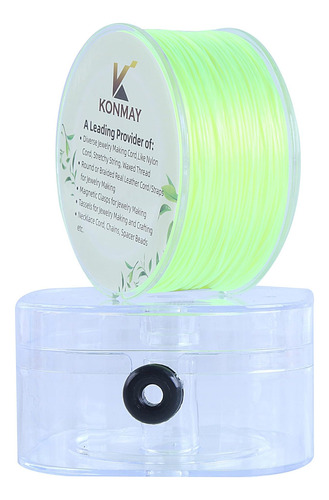 Konmay 1 Rollo De Cuerdas De Pulsera Elásticas Planas De 0,8