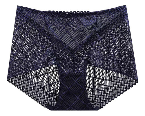Calzoncillos De Encaje Transpirables Para Mujer De Cintura A