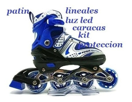 Patines Lineales Ajustable Niño Set Protección Caracas Patin