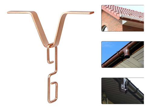 6 Elegante Colgador De Gancho En Forma De V Para Color Cobre