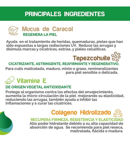 Imagen 3 de 5 de Crema Baba De Caracol Con Ácido Hialurónico