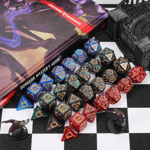 Xixijuego De Dados De Rol: 28 Dados Poliédricos Dnd Con 4 Bo
