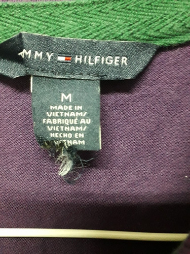 Tommy Hilfiger Polo Violeta Con Rayas Blancas