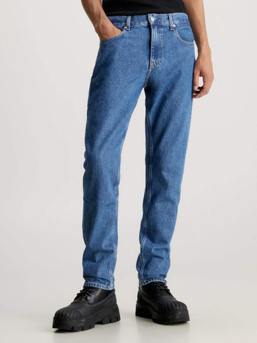 Jeans Azul Straight Recto Calvin Klein De Hombre