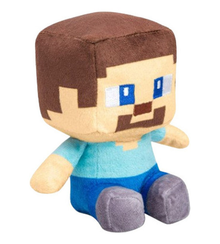 Muñeco De Peluche Minecraft Sentado Steve