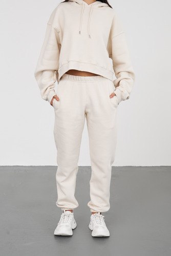 Pantalon Jogger Frizado Con Bolsillos - Talles S M L