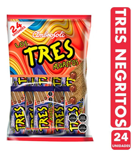 Galleta Los Tres Negritos Bolsa 24 Unidades 24 Gr