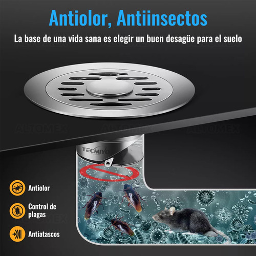 Coladera Baño Acero Inoxidable Coladera Antiolores E I De 12