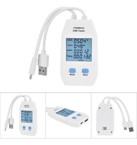 Uni-t Lcd Usb Tester Detector Voltímetro Amperímetro Digital