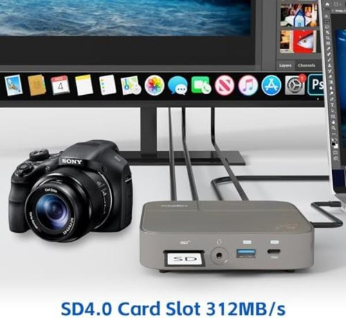 Estación De Acoplamiento Usb C Magbac O Dual Con 2 Hdmi Para