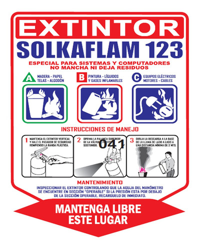 Señales Extintor Solkaflam 20x25