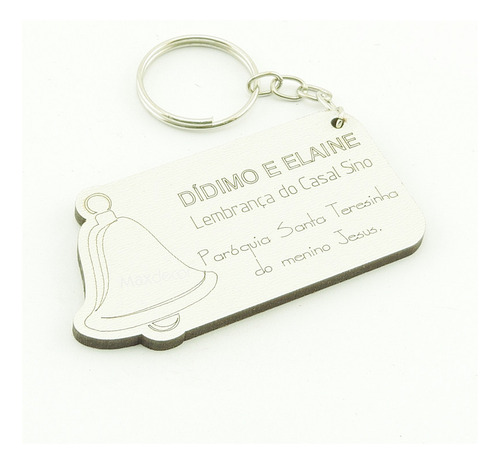 45 Chaveiros Lembrancinha Branco Religioso Sino